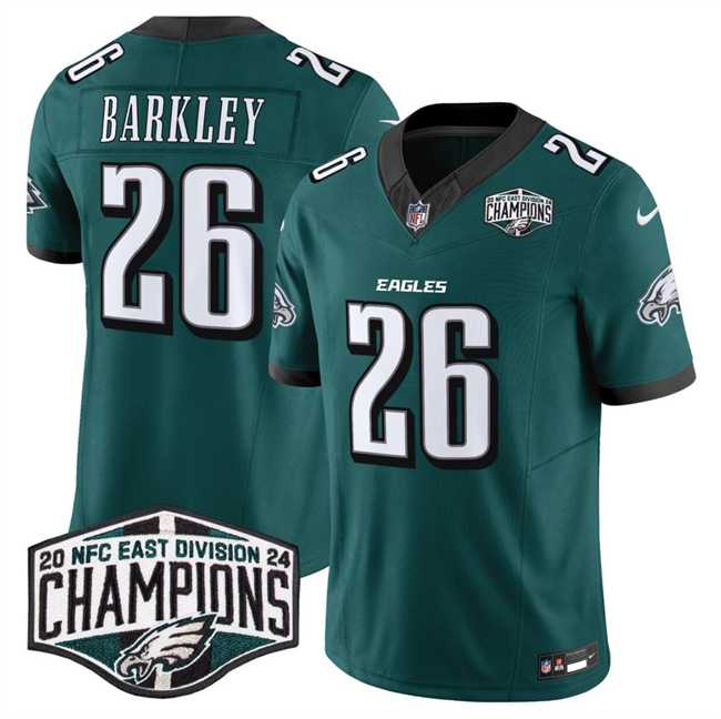 Men's Philadelphia Eagles #26 Saquon Barkley Green 2024 New NFC East Champions F.U.S.E. Vapor Untouchable Limited Stitched Jersey,We sell and wholesale Men's Philadelphia Eagles #26 Saquon Barkley Green 2024 New NFC East Champions F.U.S.E. Vapor Untouchable Limited Stitched Jersey on line form chian!